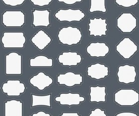 Blank white frame vintage vector 02