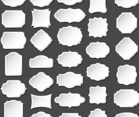 Blank white frame vintage vector 03