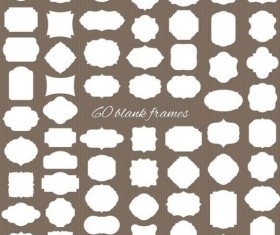 Blank white frame vintage vector 04