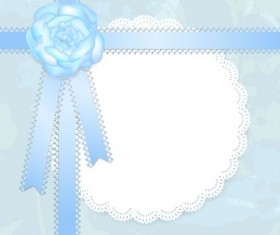 Blue lace card vector