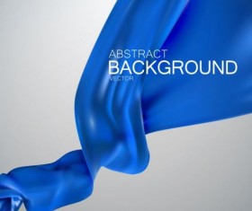 Blue silk fabric background vector