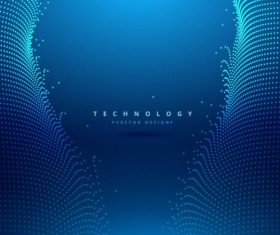Blue teachnology backgrounds modern vector 04