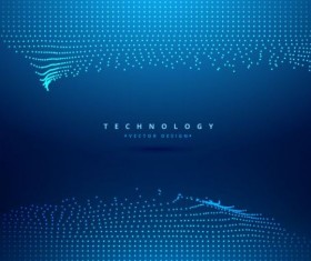 Blue teachnology backgrounds modern vector 05