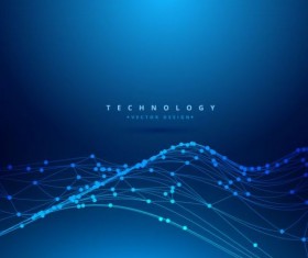 Blue teachnology backgrounds modern vector 06