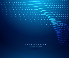 Blue teachnology backgrounds modern vector 10