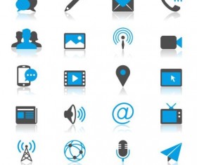 Blue with gray media icons 01