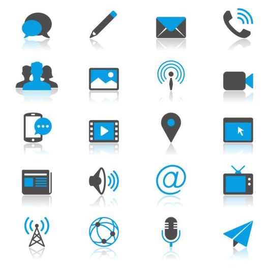Blue with gray media icons 01