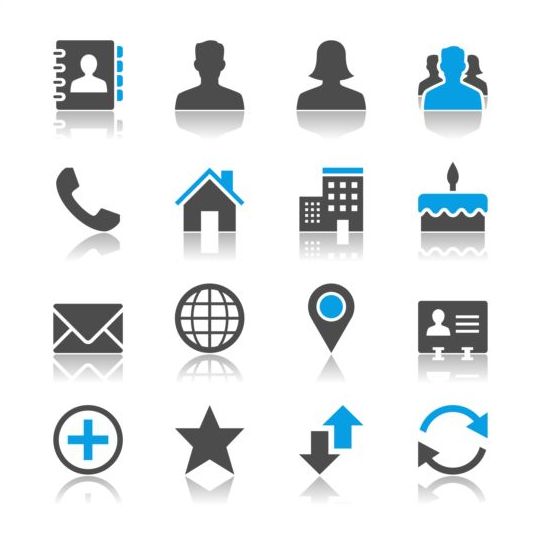 Blue with gray media icons 02