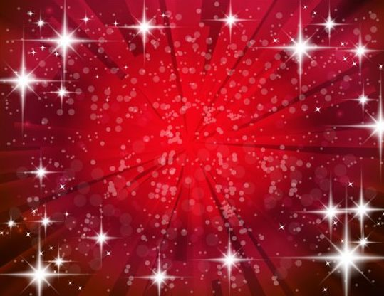 Bright star light with red background vector free download