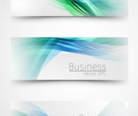 Business banner with blue abstract vector 03