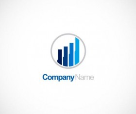 Business finance chart company logo vector