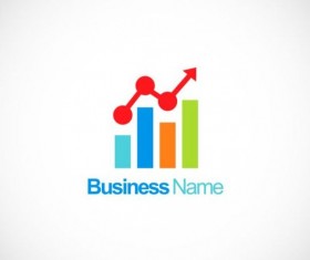 Business finance stock chart company logo vector