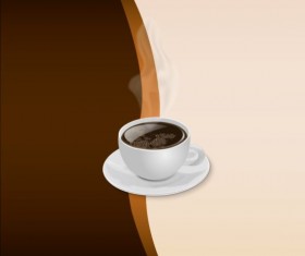 Cafe cup with vector background 01
