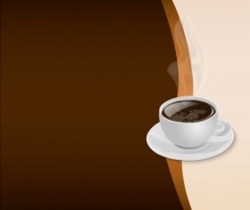 Cafe cup with vector background 02