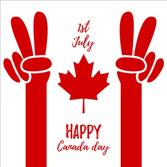 Canada day background with maple leaf vector 01
