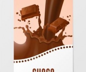 Chocolate drop banners vector 02 free download