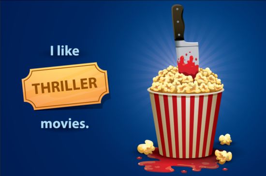 Cinema and popcorn buckets vector background 13