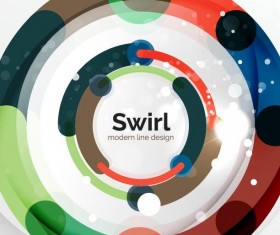 Circle shaped swirl colored background vector 11
