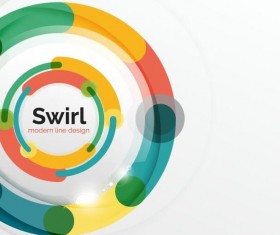 Circle shaped swirl colored background vector 14