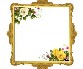 Classical frame with flower design 01