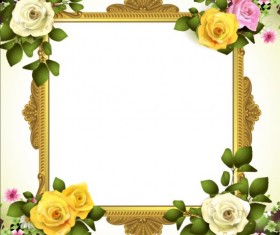 Classical frame with flower design 02
