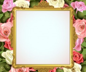 Classical frame with flower design 03