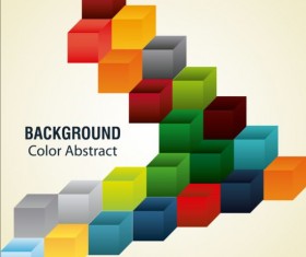 Colored cube vector background