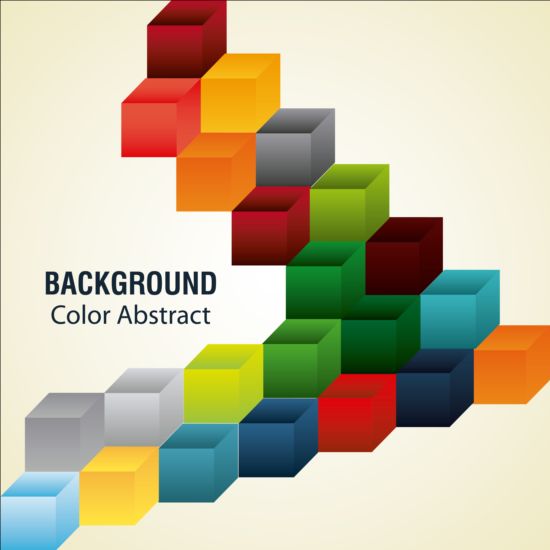 Colored cube vector background