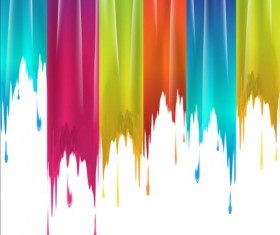 Colored paints drip background vector 04