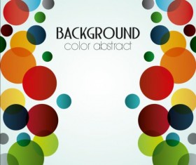 Colored round dots vector background