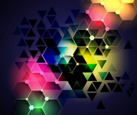 Colored tech background vector material