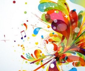Colorful abstract background with grunge vector 07