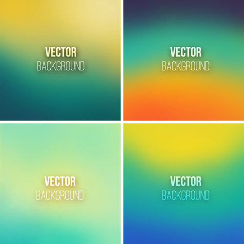 Colorful blurred backgrounds vector graphics 01