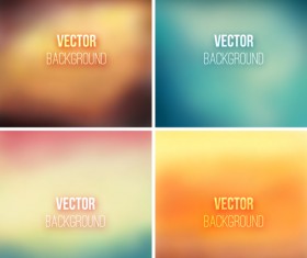 Colorful blurred backgrounds vector graphics 02