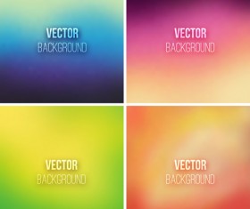 Colorful blurred backgrounds vector graphics 03