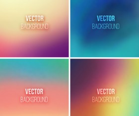 Colorful blurred backgrounds vector graphics 04