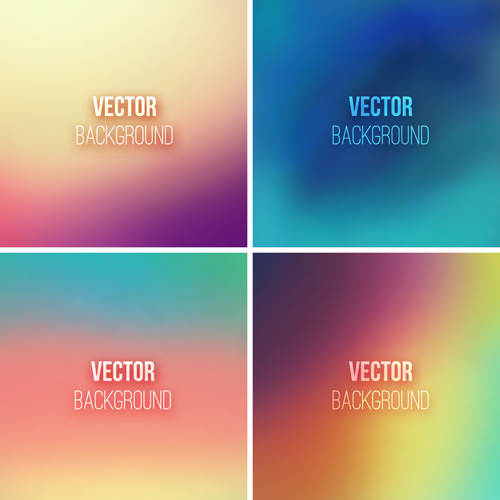 Colorful blurred backgrounds vector graphics 04