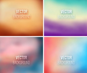 Colorful blurred backgrounds vector graphics 05
