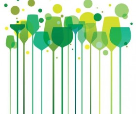 Colorful glass cup background vector 01