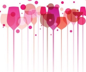 Colorful glass cup background vector 04