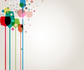 Colorful glass cup background vector 05