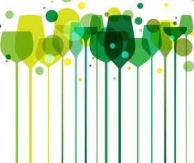 Colorful glass cup background vector 06