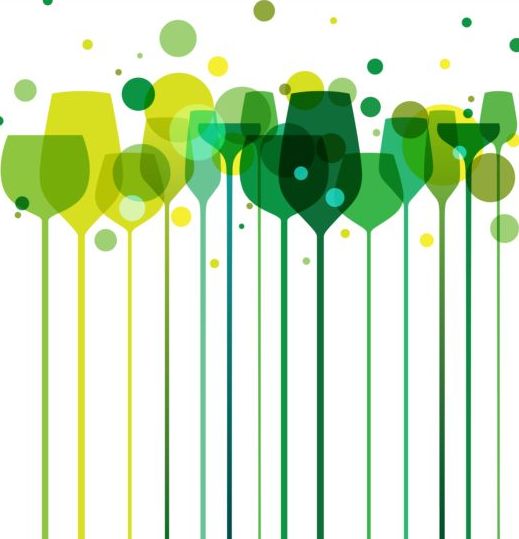 Colorful glass cup background vector 06