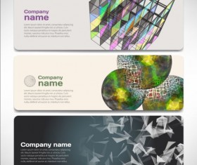 Company banners modern creative vector set 01