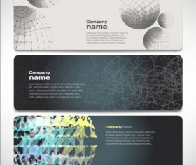 Company banners modern creative vector set 03