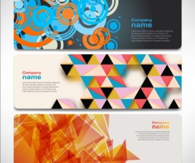Company banners modern creative vector set 17