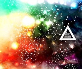 Complicated light dots with triangle background vector 01