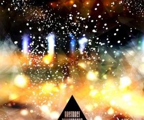 Complicated light dots with triangle background vector 02