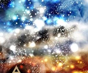 Complicated light dots with triangle background vector 04