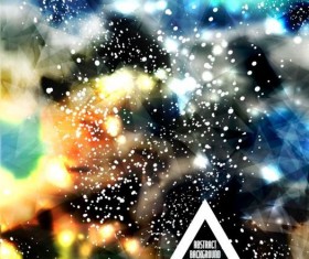 Complicated light dots with triangle background vector 06